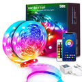 50Ft LED Strip Lights,Color Changing Music Sync with Remote Control,Timer Schedule,Led Lights for Room,Bedroom(App+Remote +Mic)