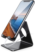 Cell Phone Stand, Phone Dock: Cradle, Holder, Stand for Office Desk - Black